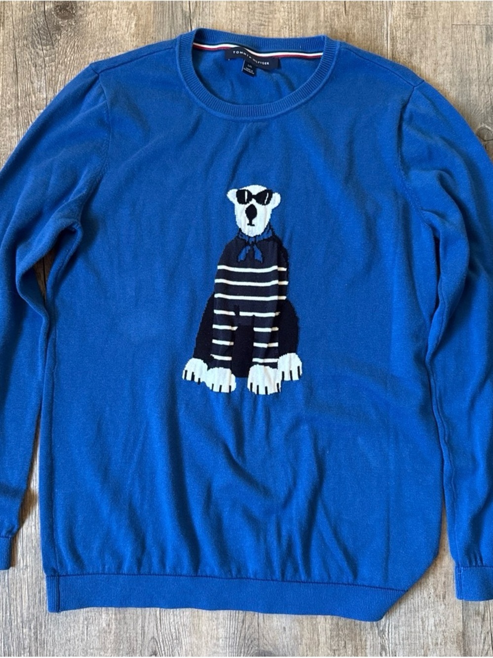 Tommy Hilfiger Royal Blue Novelty Crewneck Sweater